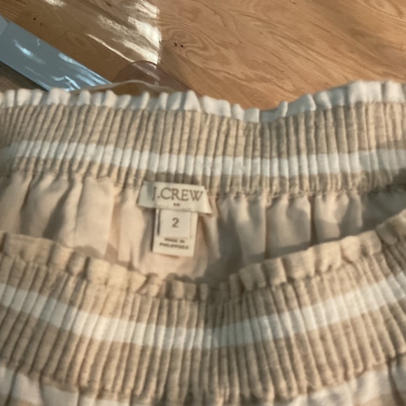 J Crew Factory Cream/Beige Linen Mini Skirt - Picture 3 of 4